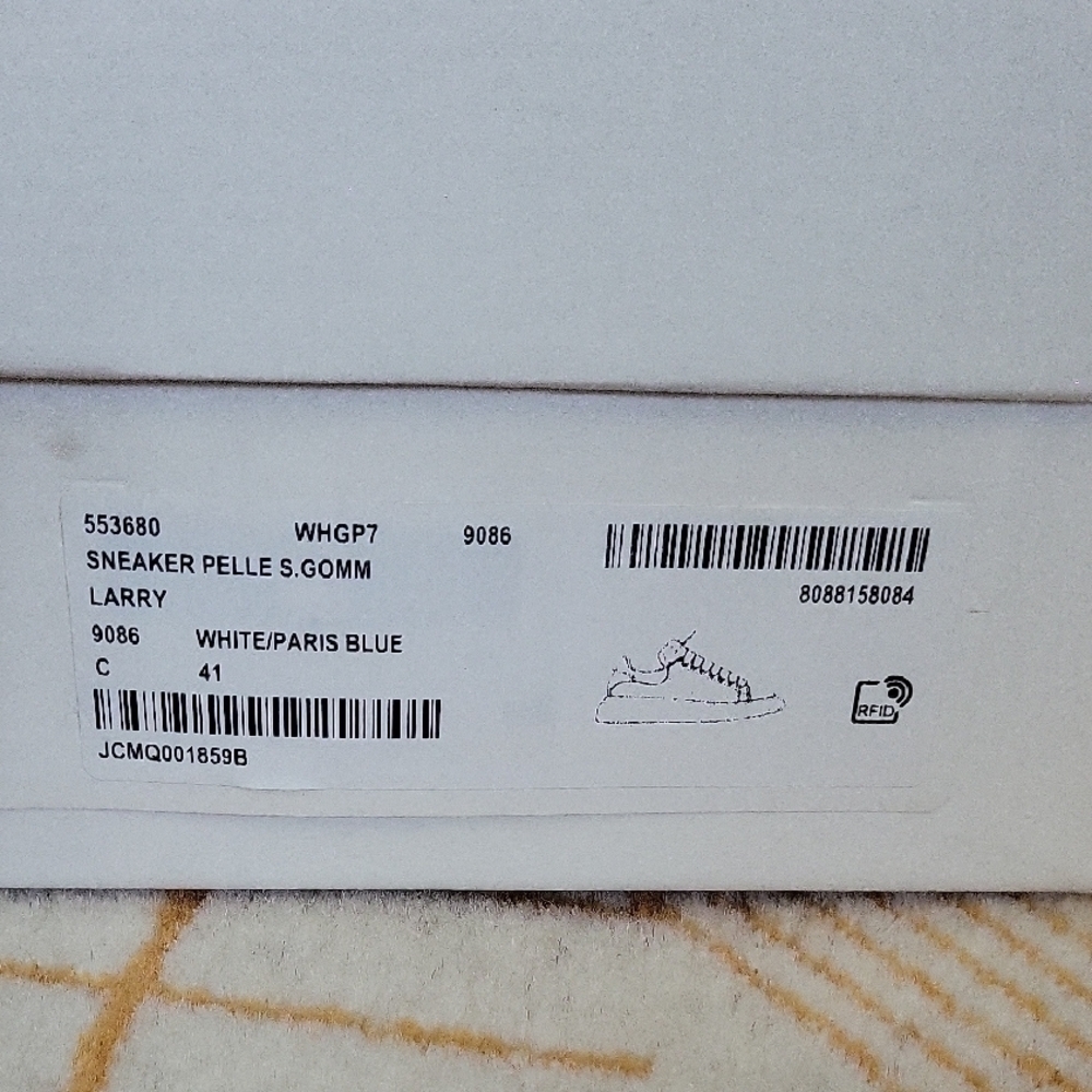 Alexander McQueen Men's Sneakers in White and Blue - Picture 10 of 12
